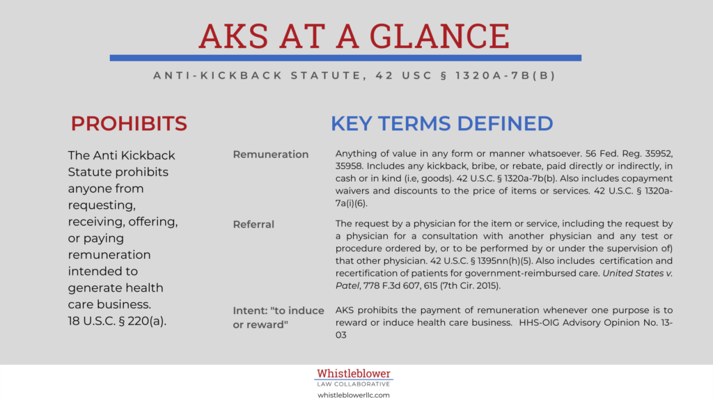 Anti-Kickback Statute (AKS)
